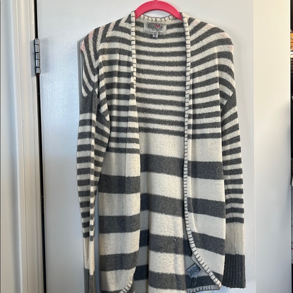 Grey and White Cardigan